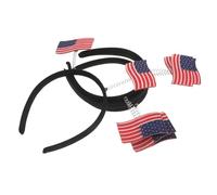 Kisangel Lot de 4 Bandeaux Patriotiques Élastiques à Drapeau Américain, Tissu Doux Confortable, Serrage-tête Décoratif pour Fête du 4 Juillet et Événements Sportifs, Accessoires