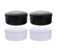 Kisangel Lot de 4 Boîtes de Rangement en Plastique pour Pièces d'Échecs Go Pot Compact Noir et Blanc Boîte Pratique pour Stockage de Pierres de Jeu pour Transport et Organisation