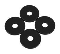 Kisangel Lot de 4 Caches-tuyaux Ronds en Plastique Noir, Bride Fendue pour Tuyauterie D'eau 15-16 Mm, Plaque de Recouvrement Décorative pour Trous de Plomberie, Adapté pour