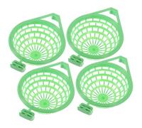 Kisangel Lot de 4 Nids D’Oiseaux Creux en Plastique Vert Accessoires pour Perroquets Taille Moyenne Nid Suspendu Sûr et Lavable pour L’Élevage Repos des Oiseaux en Intérieur et