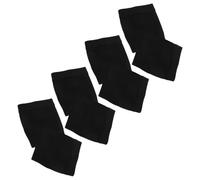 Kisangel Lot de 4 Paires de Protège-Chaussures de Danse Unisexes Noirs, Chaussettes Antidérapantes Extensibles à Enfiler, Adaptées aux Sols Lisses pour Ballet, Danse Contemporaine