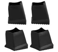 Kisangel Lot de 4 Patins Antidérapants pour Pieds D’échelle en Caoutchouc Noir 2,5 X 2,5 Cm, Protections Anti-traces et Stabilisateurs Sécurisés pour Escabeaux Pliants, Accessoires