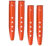 Kisangel Lot de 4 Piquets de Tente en Aluminium Piquets de Sable Résistants à l'usure Accessoires de Camping Fixation Pratique pour Tentes et Ciels
