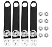 Kisangel Lot de 4 sangles de soufflet pour accordéon avec boucle - Sangle en cuir de vachette double couche - Connecteur d'extension pour fixation du soufflet d'accordéon, entraxe de 8,4 cm