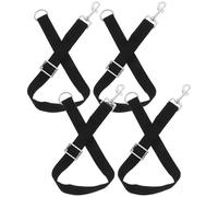 Kisangel Lot de 4 Sangles en Nylon Réglables pour Suspendre Seaux D'écurie, Haute Résistance, Longueur Ajustable, pour Besoins Équestres et Exploitation Agricole