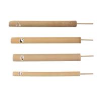 Kisangel Lot de 4 Sifflets en Bambou D’Oiseau pour Garçon et Filles Flûte D’Oiseau Éducative et Solide Musical Naturel pour Apprentissage et Jeu Créatif Présent Garçon et Filles 3-8 Ans