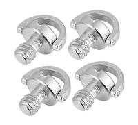 Kisangel Lot de 4 Vis pour Appareil Photo 1/4 en Acier Inoxydable Compatible Plaque de Fixation Rapide pour Trépied Bague de Montage Solide et Résistante à la Corrosion Accessoire Photo