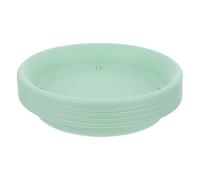 Kisangel Lot De 5 Assiettes pour Pot De Fleurs en PP Résine Vert Prairie 12 Cm, Plateau à Bonsai Anti-Fuite pour Jardin Et Plantes D’intérieur, Base De Jardinière Simple Et Facile à Nettoyer