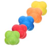Kisangel Lot de 5 balles d'agilité réflexe : balles hexagonales en Caoutchouc pour l'entraînement de la Coordination œil-Main - Entraînement de Vitesse et de réaction pour Le Sport et Le