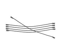 Kisangel Lot de 5 Cordes Élastiques de Rechange pour Trampoline 5 Mm X 70 Cm en Latex Haute Élasticité, Cordon à Boucle à Pression Double Extrémité, Fixation Rapide pour Filet