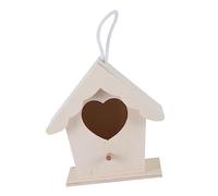 Kisangel Lot De 5 Nids Doiseaux en Pin Brut Maison en Bois Décoration De Jardin Cabane À Oiseaux Ensemble De Lit