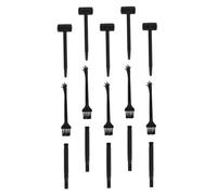 Kisangel Lot De 5 Outils De Fouille Archéologique Ciseaux Brosses Outils De Fouille Archéologique Outils De Fouille De Pierres Précieuses Kit Scientifique pour Plastique Noir