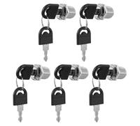 Kisangel Lot de 5 Serrures de Sécurité en Alliage de Zinc pour Boîte aux Lettres Armoire et Tiroir Serrure Tubulaire Antirouille Clé Épaissie Adaptées pour Casiers Bureaux et