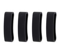 Kisangel Lot de 6 Anneaux de Fixation en Caoutchouc Souple Noir pour Bracelet de Montre Core, Accessoires Compatibles, Gardien de Bracelet Résistant et Confortable pour Usage Quotidien