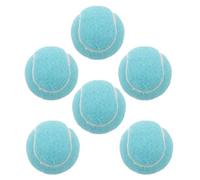 Kisangel Lot de 6 Balles de Tennis D'entraînement Bleu Ciel en Caoutchouc, Rebondissantes et Visibles, Kit pour Entraînement Tennis Débutantes et Jeu Filles, Équipement Sportif