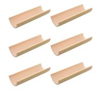 Kisangel Lot de 6 Buses D'arrosage en Bambou Naturel 7-8 Cm de Large X 20-22 Cm de Long, Bec Verseur pour Fontaine Extérieure Japonaise, Accessoires Résistants aux Intempéries