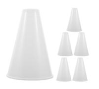 Kisangel Lot de 6 mégaphones Blancs en Plastique pour Encourager Les suppor