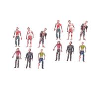 Kisangel Lot de 6 Poupées Zombies Statiques pour Garçons Figurines Mortes-Vivantes en Plastique Sécurisé 10 CM Jouets Zombies pour Garçon et Filles Adaptés Halloween et Jeu Quotidien