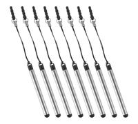 Kisangel Lot de 8 Stylets pour Écran Tactile Courts et Fins, Légers et Compatibles Téléphones et Tablettes, Design Rétractable en Cuivre Noir pour Usage Mobile