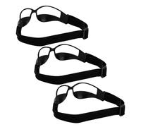 Kisangel Lunettes de Dribble Basketball Noires Réglables 3 Pièces - Équipement D’entraînement Sportif pour Protection Oculaire, Aide au Dribble et Entraînement en Équipe