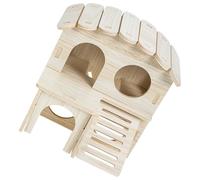Kisangel Maison pour Hamster à Deux Villa Double Couche Résistante avec Rampe Cachette Multifonction pour Cage de Hamsters et Petits Rongeurs