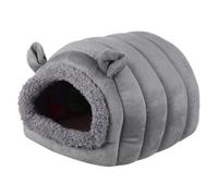 Kisangel Maison pour Hamster Et Cochons D’Inde Lit Doux en Coton PP Gris Petit Format Nid Confortable pour Petits Animaux Cage Câlins