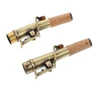 Kisangel Manche Droit et Manche Courbé en Bronze Imitation Vintage, Accessoires Solide pour Saxophone Soprano, Amélioration Sonore et Performance Instrumentale, Usage Professionnel