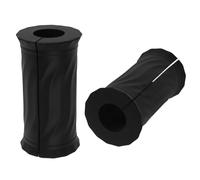 Kisangel Manchons 2pcs Noir pour Poignées D'haltères en Silicone Antidérapants, Réutilisables et Faciles à Nettoyer pour Entraînement de Musculation en Salle