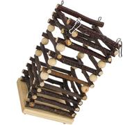 Kisangel Mangeoire à Foin pour Lapin en Bois Système à Boucle Empêchant de Manger Trop Vite, Accessoire pour Râtelier Lapin et Alimentation Contrôlée