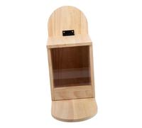 Kisangel Mangeoire Écureuils pour Extérieur Station Alimentation Suspendue Support pour Plusieurs Écureuils Boîte Alimentaire Naturelle pour Oiseaux et Petits Animaux Facile à Nettoyer et