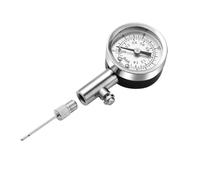 Kisangel Manomètre de Pression pour Ballons Métal Portable et Détachable Jauge Air pour Rugby et Volley Ball avec Valve de Dégonflage Rapide