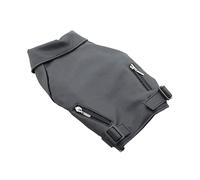 Kisangel Manteau d'hiver pour Chien en Cuir Synthétique Coupe-Vent, Veste Zippée Imperméable, Taille l Noire, Tenue Chaude pour Randonnées Automnales Et Hivernales, Adapté Aux Chiens Adultes