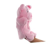 Kisangel Marionnette à Main en Peluche Cochon Rose Marionnette D’Animaux de Dessin Animé Taille Moyenne Peluche Douce pour Garçon et Filles pour Théâtre et Jeu Éducatif