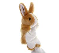 Kisangel Marionnette à Main Lapin en Peluche Marron Jouet Éducatif pour Garçon et Filles Accessoire de Jeu de Rôle Améliore la Communication Parent-Garçon et Filles Présent Fête