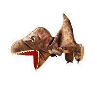 Kisangel Marionnette Dinosaure Main Réaliste Marron pour Garçon Fille Interactif pour Jeu de Rôle Théâtre et Storytelling Douce Lavable Améliore Motricité et Communication