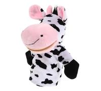 Kisangel Marionnette Main Vache Peluche Animaux Ferme Bouche Mobile Interactif Garçon Fille Jeux Rôle Parent-garçon Fille