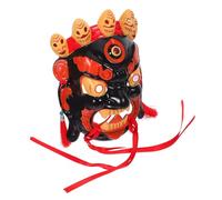 Kisangel Masque Opéra Tibétain Sculpté Main Peint Traditionnel Masque Ethnique pour Carnaval Décoration de Temple et Jeu de Rôle Culturel