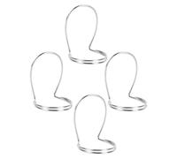 Kisangel Médiators Creux en Métal Argenté pour Banjo et Guitare, Pack de 4 Onglets Protecteurs pour Pouce et Index, Flexibilité Optimale pour Jeu Polyvalent