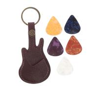 Kisangel Médiators pour Guitare Électrique Accessoires pour Guitare Pochette de Rangement pour Médiators Étui à Porte-clés