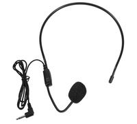 Kisangel Micro-Casque Filaire 35 MM 4 Pièces Microphone Intégré en Plastique Léger Réglable Casque Micro pour Parler et Chanter Microphone Dynamique pour Présentation et Amplification
