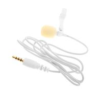 Kisangel Micro Portable Mini Cravate Blanc pour Smartphones Clip, Plastique et Métal, Jack 3,5mm, pour Réunions et Enseignement, Simple D'utilisation