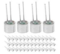Kisangel Microphone à Condensateur Électret Cylindrique Omnidirectionnel 100pcs en Cuivre avec 2 Broches pour Installation Discrète en Sessions de Formation
