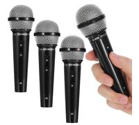 Kisangel Microphone Factice en Plastique pour Enfants, Jouet de Simulation pour Tout-Petits, Accessoire de Micro pour Costume de Karaoké, Halloween, Noël, Cosplay, Anniversaire, Musique, Fête