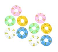 Kisangel Mini Bouées de Natation en PVC Robustes, 20 Pièces Multicolores, Accessoires Décoratifs Miniatures pour Maison de Poupée, pour Décoration de Fête et Accessoires de Bricolage