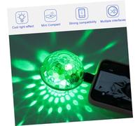 Kisangel Mini Boule LED USB Rotative Colorée Lumière de Portable USB Effet Disco Lumineux pour Fêtes et Soirées