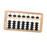 Kisangel Mini Boulier Bois Décoratif Compact Outil de Calcul Bois Ornement de Bureau et Portable Accessoire Créatif pour Décoration et Photographie