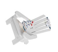 Kisangel Mini Chaise de Plage Blanche en Résine, Modèle Miniature pour Décoration Micro-Paysage, Chaise Miniature Nautique pour Maison de Poupée, Accessoire Compact et Léger, pour