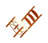 Kisangel Mini Chaise Rétro en Coton Et Soie pour Maison De Poupée Meubles Miniatures Échelle Minuscule Décoration Vintage Modèle Miniature Mini Maison Ornement Chaise Figurines