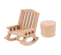 Kisangel Mini Fauteuil de Bureau Vintage en Pla Couleur Café, Design Minuscule et Détail Artisanal pour Décoration D'espace Bureau ou Meuble