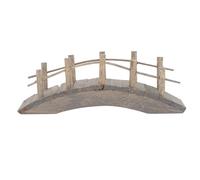 Kisangel Mini Pont en Arche en Bois 10 CM Décoration Miniature pour Maison de Poupée Accessoire de Jardin Extérieur Mobilier Miniature pour Scène Ornement Décoratif Marron Clair